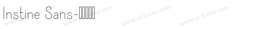 Instine Sans字体转换